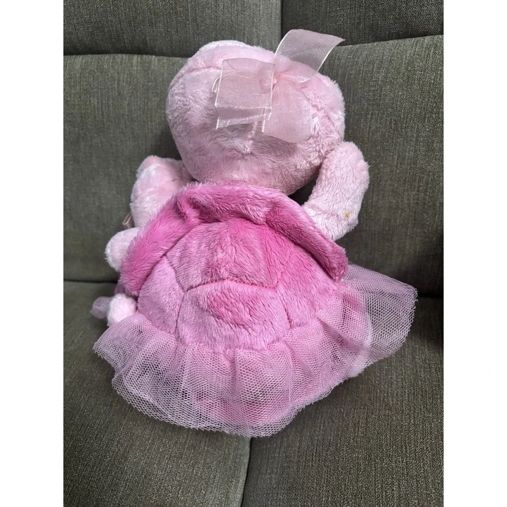 Pink Mama Turtle With Baby Plush Pink Shell & Tutu & Bow Toy Doll Plush  Unipak